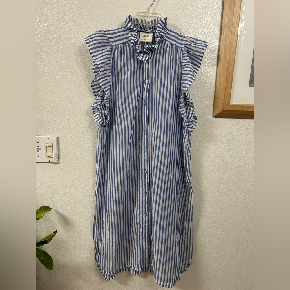 Maeve by Anthropologie stunning tunic/coverup dress. Beautiful crisp cotton, M